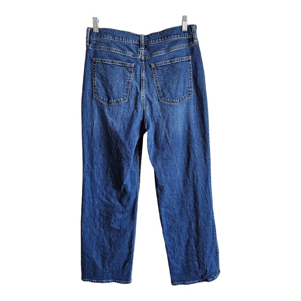 J CREW Women's 29 All Day Jeans Medium Blue Straight Wide Leg 99% Cotton 29 x 29 - Picture 7 of 8